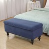 Lussenwert Ottoman Cover Rectangle, Stretch Jacquard Storage Bench Cover Removable