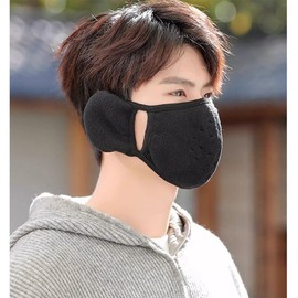 [EOMECUIGAO] 耳カバー 耳当てマスク 冬季イヤーマフ 防寒 防音イヤーマフ スキー用防寒フェイスパッド 通気性 ユニセックス (ブラック)