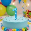 Candela di Compleanno a Pois, 12,5 cm (azzurro 1)
