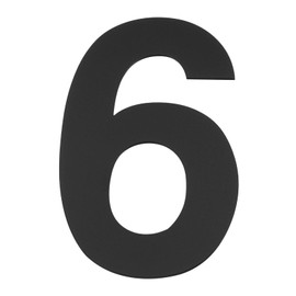 PATIKIL 3.5" Self-Adhesive House Numbers for Outside Stick On, 1 Pcs Stainless Steel Address Visibility Signs for House Address Outside Garden Door Mailbox Decor Office Number, Number 6