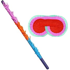 Unique 80804Q Pinata Buster Stick and Blindfold Set-20 | 2 Pcs