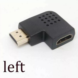 Unbranded HDMI Adapter Right + Left + 90 ° Angle Male to Female Type Port Angled adaptor - Left