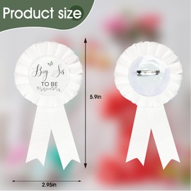 PATICARRY Green Sage Big Sis to Be & Big Brother to Be Tinplate Badge Pins for Baby Shower Decorations Welcome Baby Girl or Boy, Baby Shower Button New Dad for Gender Reveals Party, Baby Celebration.