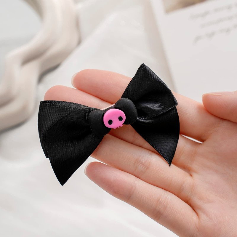 Skull Bow Clips Cartoon Anime Hair Clips Y2k Hairclips Hair