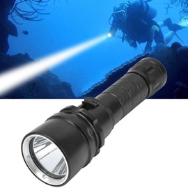 Dechoga Flashlight, Dibrite L25000lm, Stepless Dimming Diving Light, Vacuum Electroplating, IPX8 Waterproof Diving Flashlight