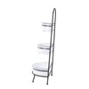 Deco 79 Farmhouse Three-Tiered Display Stand, 10"W x 38"H, Black,