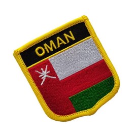 Parche bordado de la bandera de Omán internacional, parches tácticos de moral para planchar o coser. 2 piezas (Omán)
