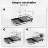 Pumokc Dish Drying Rack, Expandable Large Capacity 2 Tier Dish