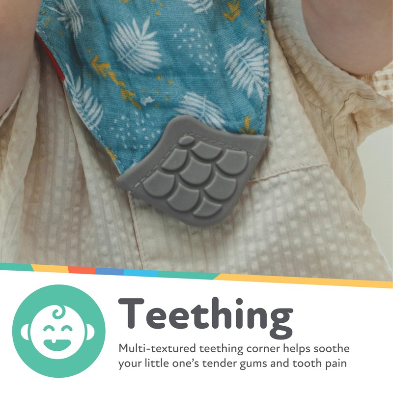 Nuby 100% Natural Cotton Muslin Bib - Bib with Teething