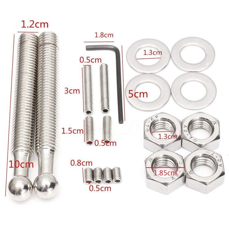 ANJOSHI 2Pack Quick Release Latch Universal 2.44in/62mm Diameter Universal Aluminum