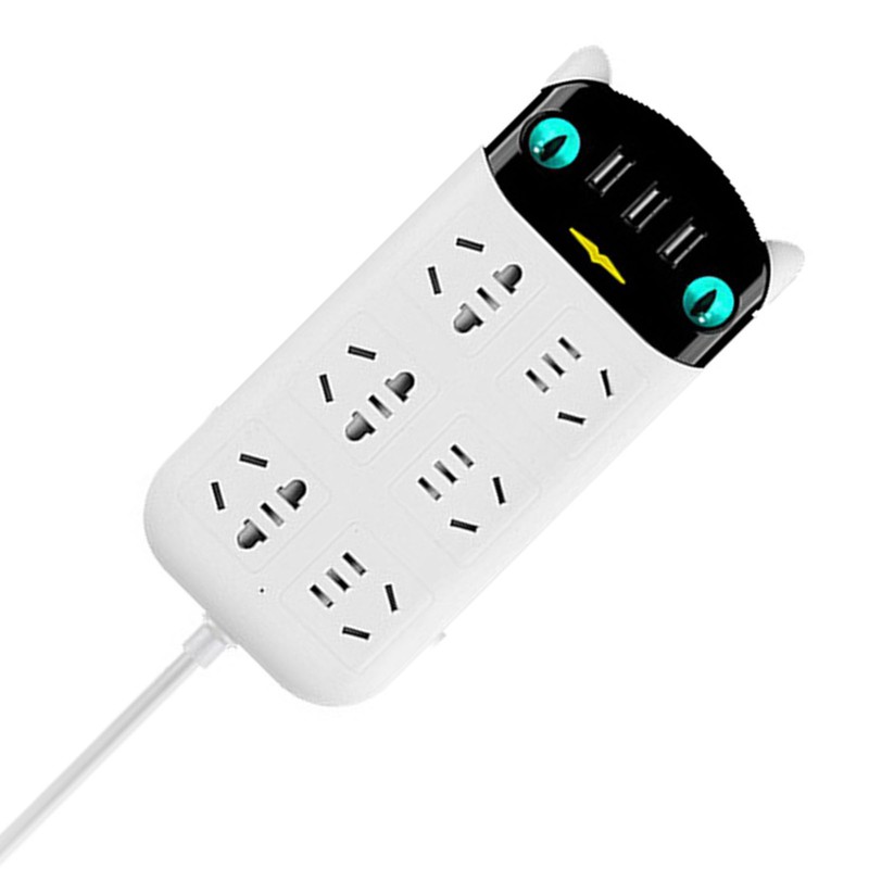 Power Strip Multifunctional USB Port ABS Flame Retardant Socket Strip