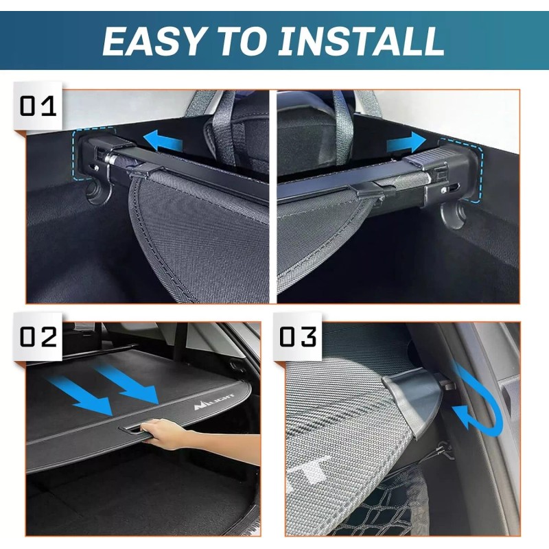 Nilight Retractable Trunk Cargo Cover for Hyundai Tucson 2021-2024