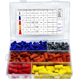 MuHize 220Pcs Electrical Wire Connectors - Upgraded Electrical Twist Nuts Caps Assortment Kit(2024 New), Wire Connectors with Spring Insert Twist Nuts Caps