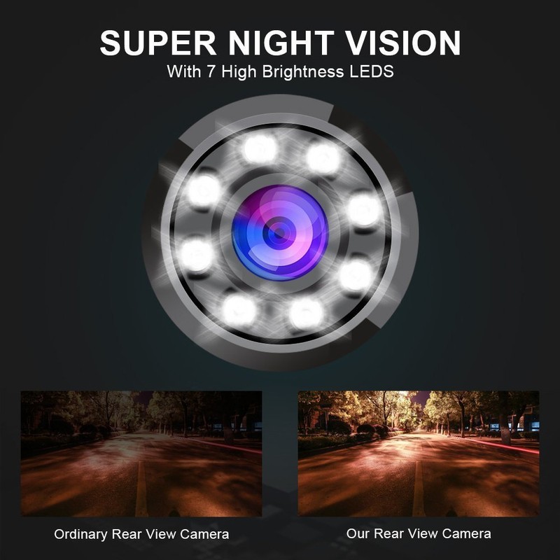 HD 720p Reversing Camera Waterproof Night Vision Car Rear View