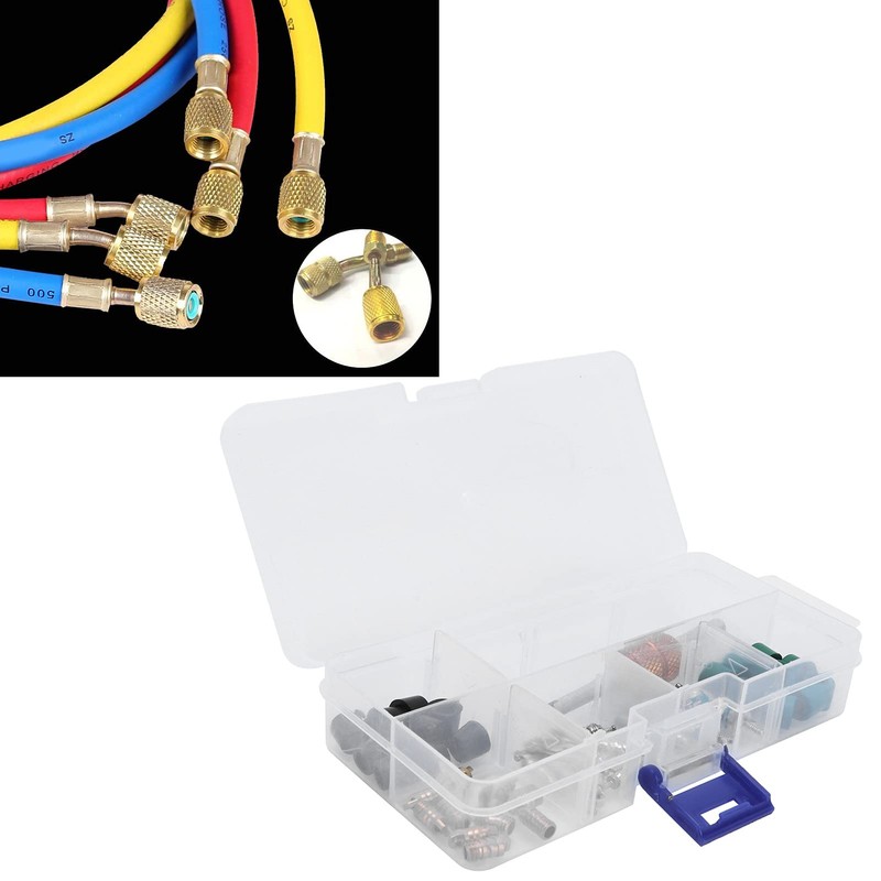Air Conditioning Valve Core, 46 Pieces/Set Schrader Valve Inserts TZE