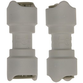 Whale Equal Straight Connector (Pack of 2) - White, 12 mm