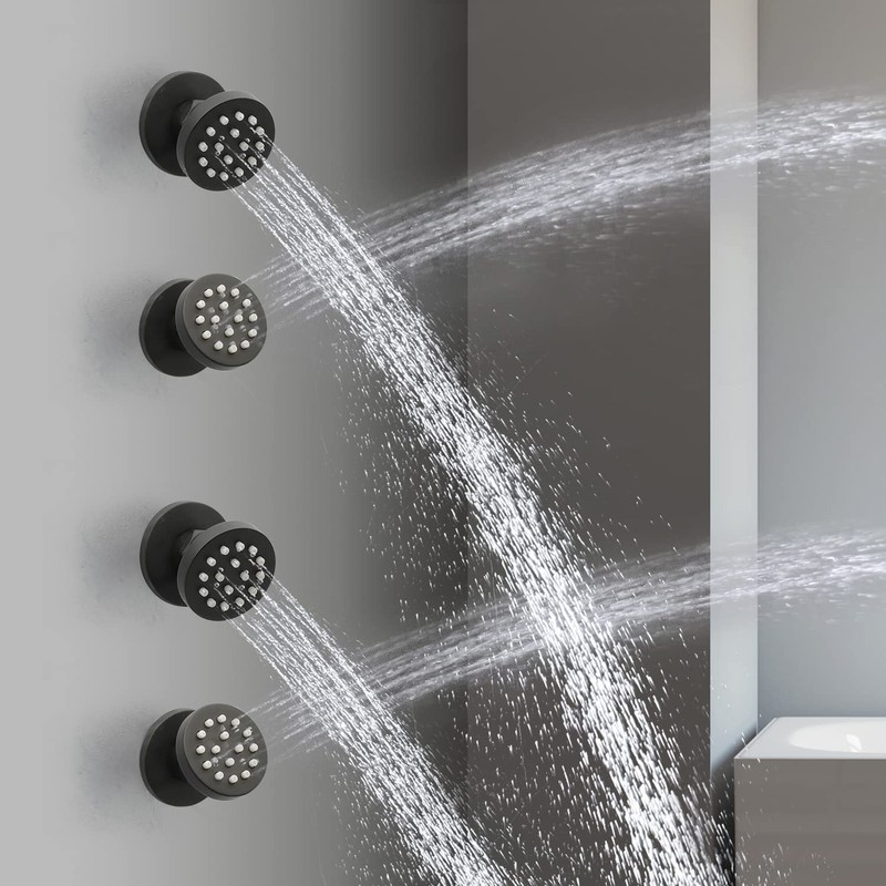 HOMEDEC 2inch Round Brass Showerhead Shower Jet Massage Spa Body