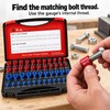 52-Piece Metric & SAE Nut and Bolt Thread Checker Set,
