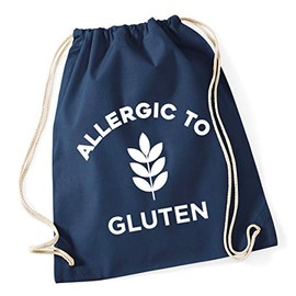 Hippowarehouse Allergic to Gluten Drawstring Cotton School Gym Bag 37cm x 46cm, 12 litres