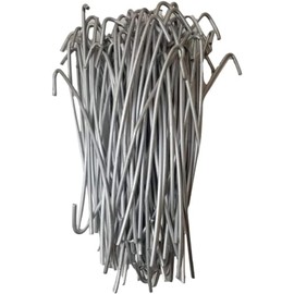 BestPro 10-1/2" 100-Pack Heavy Duty Aluminum Wire Ties for Chain Link Fence, Garden Fence, and Dog Fence Repair, Chain Link Hook Ties, Dog Fence Slats, Tie Wire - Galvanized