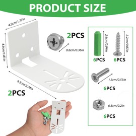 2 Pack Wall Mounts for Security Indoor Cam E220 & Blink Mini Pan Tilt, Wall Speaker Bracket, Camera Mount, Camera Mount, Surveillance Accessories Made of Durable Metal