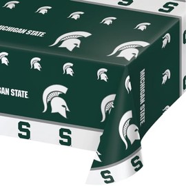 Trendware Michigan State University Plastic Tablecloths, 3 ct