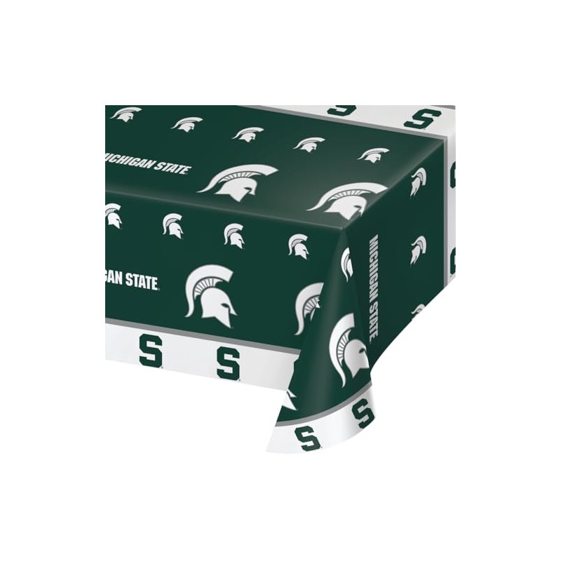 Trendware Michigan State University Plastic Tablecloths, 3 ct