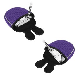 Andux Mallet Putter Cover Golf Putter Head Cover Shaft Half Circle MT/TG16 (Purple)