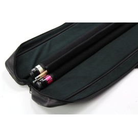 Funky Chalk Baize Master Premium Soft Black DUAL Pool Cue Case for 2 Cues – 2 Butts & 2 Shafts