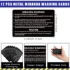 Motiskyy 12 Pcs Miranda Warning Card Metal Miranda Rights Card