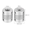 sourcing map 12mm to 8mm Aluminum Alloy Shaft Coupling Flexible