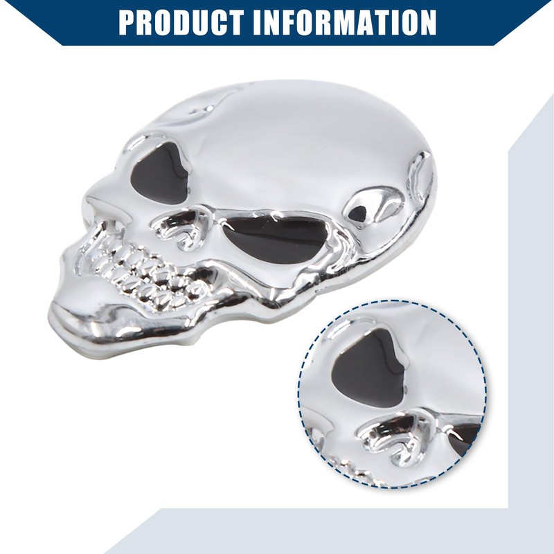 Hihaha Car 3D Sticker/Outer for Car Motorcycle/Durable/Silver Tone 1 Pcs