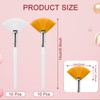 20 Pcs Fan Facial Brushes, 5.9 Inch Dual-Color (White and