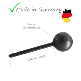 Beate Stohr - Ohrstecker Silber Kugel schwarz, echte Handmade Ohrringe Sterlingsilber 925 6mm, Geschenk f√ºr M√§dchen, Frauen und M√§nner