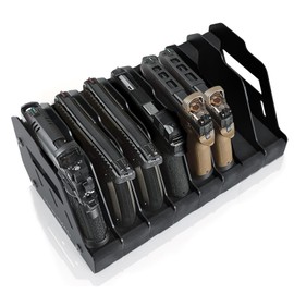 MytypeMAG Gun Rack for 8 Handguns, Pistol Holder Organizer Accessories Gun Safe Organizer with Soft Foam Storage