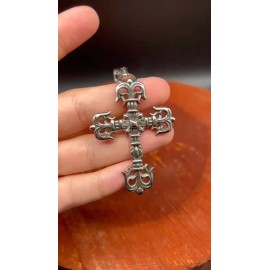 Filigree Stainless Steel Chrome Filigree Cross cool symbol of faith Pendant