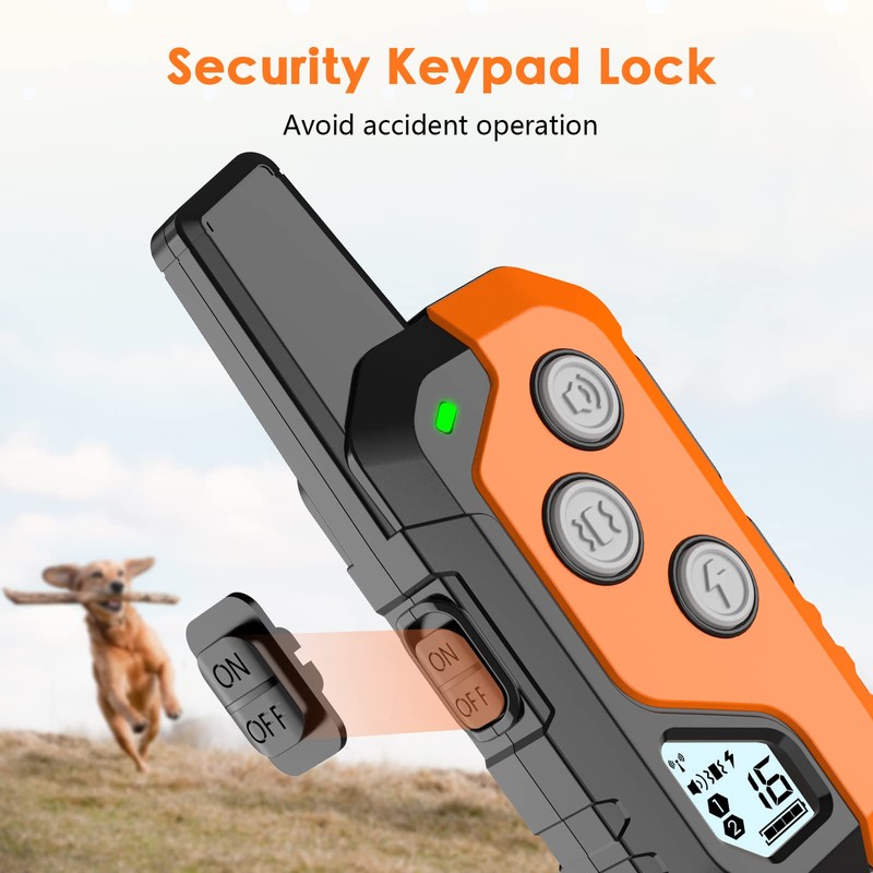 Shock Collar for Dogs, IP67 Waterproof Dog Training Collar with