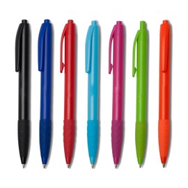 Wpro Manuel Ballpoint Pen Set Made of Plastic, High Quality, Elegant, Mix of Colours, Pack of 25