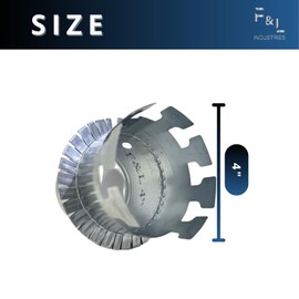 F&L Indutries 4 inches Duct Board Collar in 28 Gauge Galvanized Steel, Tab Collar for R4, R6 and R8 Ductboard Insulation Compatible With All Ductboard Thicknesses - Made in the USA.