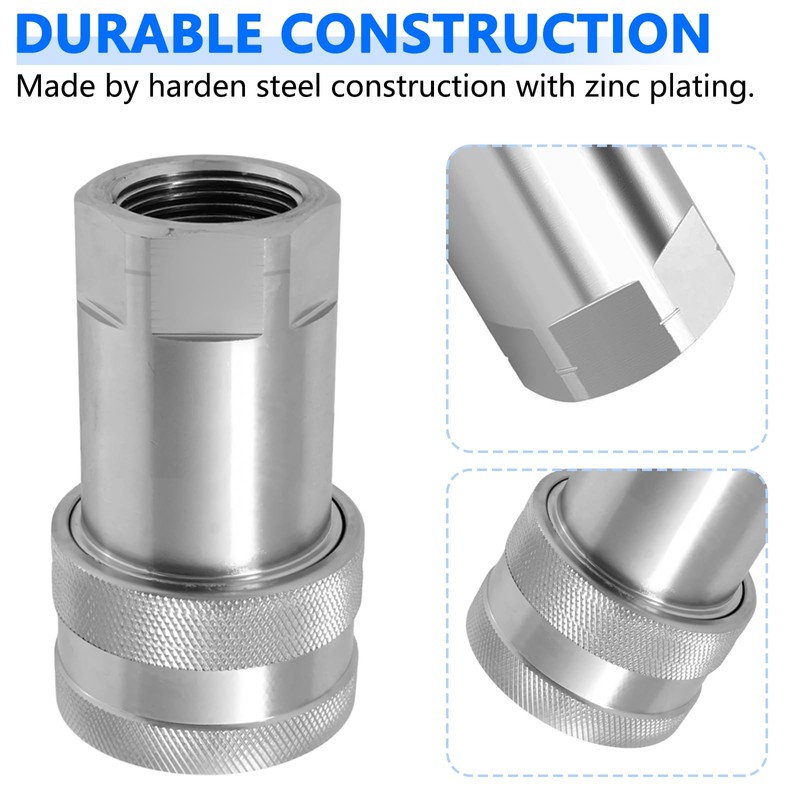 Cplbrb 1/4" Ag ISO 7241-A Hydraulic Quick Connect Tractor Couplers
