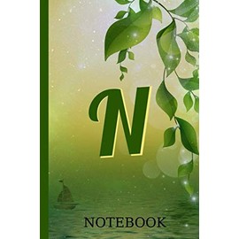 N Notebook: Monogram Letter N Blank College Ruled Lined Personal Writing Pad