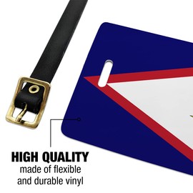 American Samoa US Territory Flag Luggage ID Tags Carry-On Cards - Set of 2