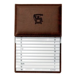 Veloflex 5157760 Scaled Telephone Index 155 x 225 mm High-Quality Soft Cover Brown