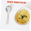 SHOWERORO 6pcs Long Handled Ceramic Soup Spoons Elegant Asian Serving