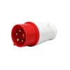 ExcInter 5PIN 16A Industrial Plug Socket 2P+E Weatherproof IP44 for
