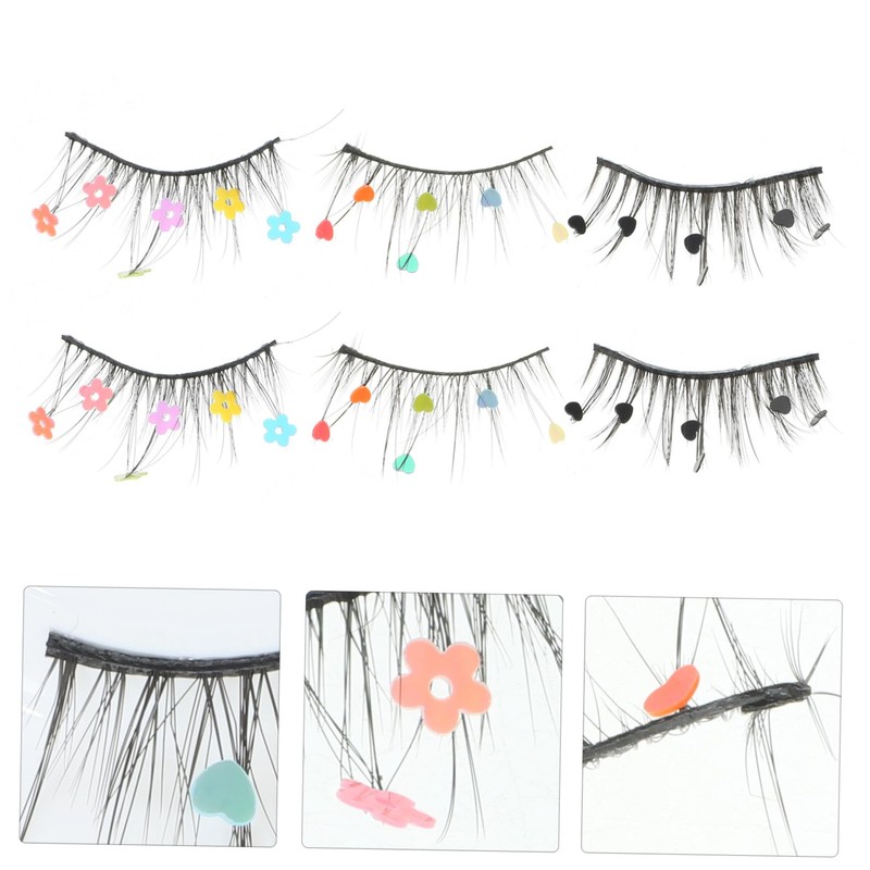 Beavorty Sequin False Eyelashes Glitter Lashes for Cosplay Makeup Natural