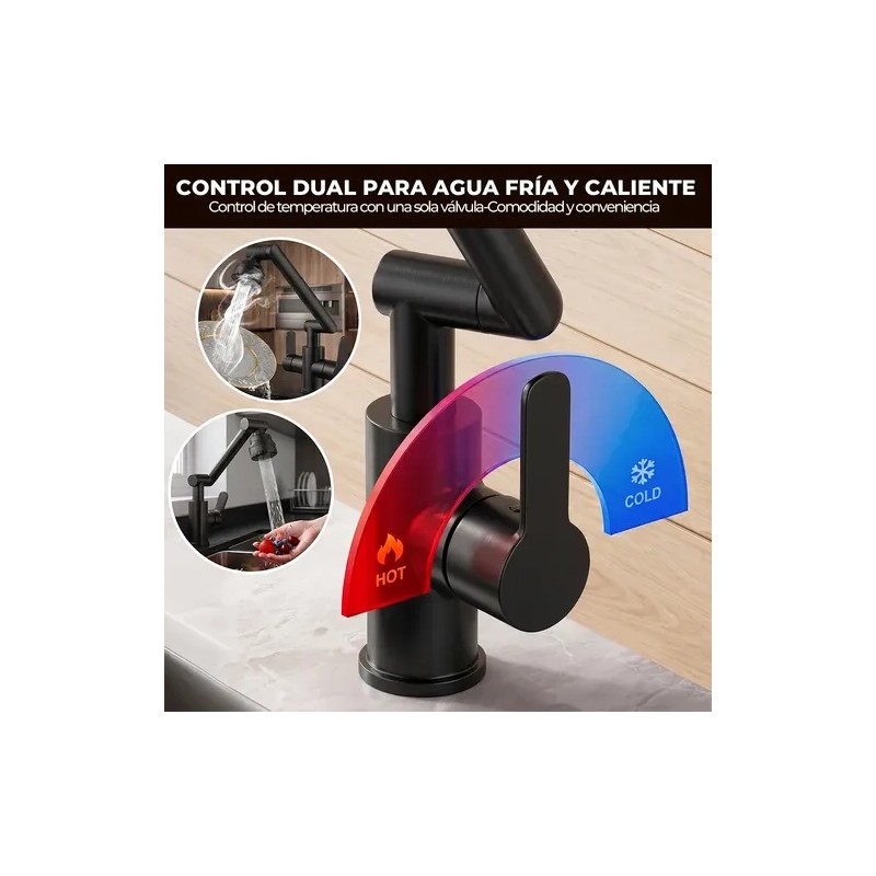 Grifo Cocin Monomando Lavabo Mezcladora Fregadero 1080°