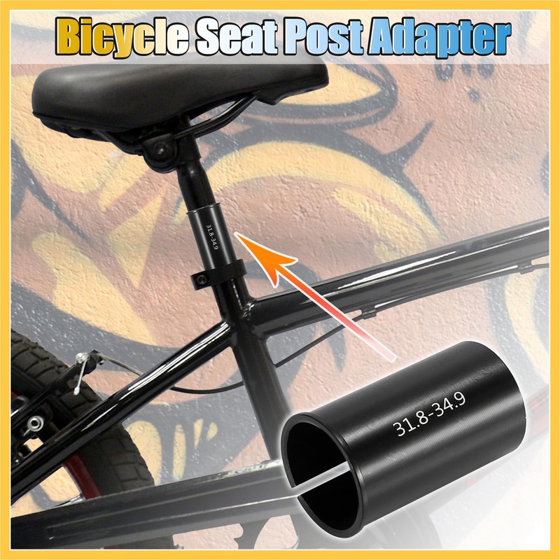 BULLSPANN Seat Post Bicycle Tube Adapter for 31.8mm to 34.9mm