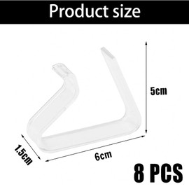 8Pcs Table Cloth Clips for Outside Table,Tablecloth Clips,Cloths Inside Tablecloths Clip for Outdoor Tablescloths Wind Secure Large Clear Clamp Plastic Used in Picnic,Family Gathering,Outdoor Camping