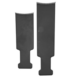 2 Pieces Hair Dye Board, Highlighting Board with Teeth, Hair Dye Paddle, Highlighting Brush, Balayage Board Comb for Hair Dyeing, Dyeing, DIY, Hairdressing, Tinting Tool (Black)